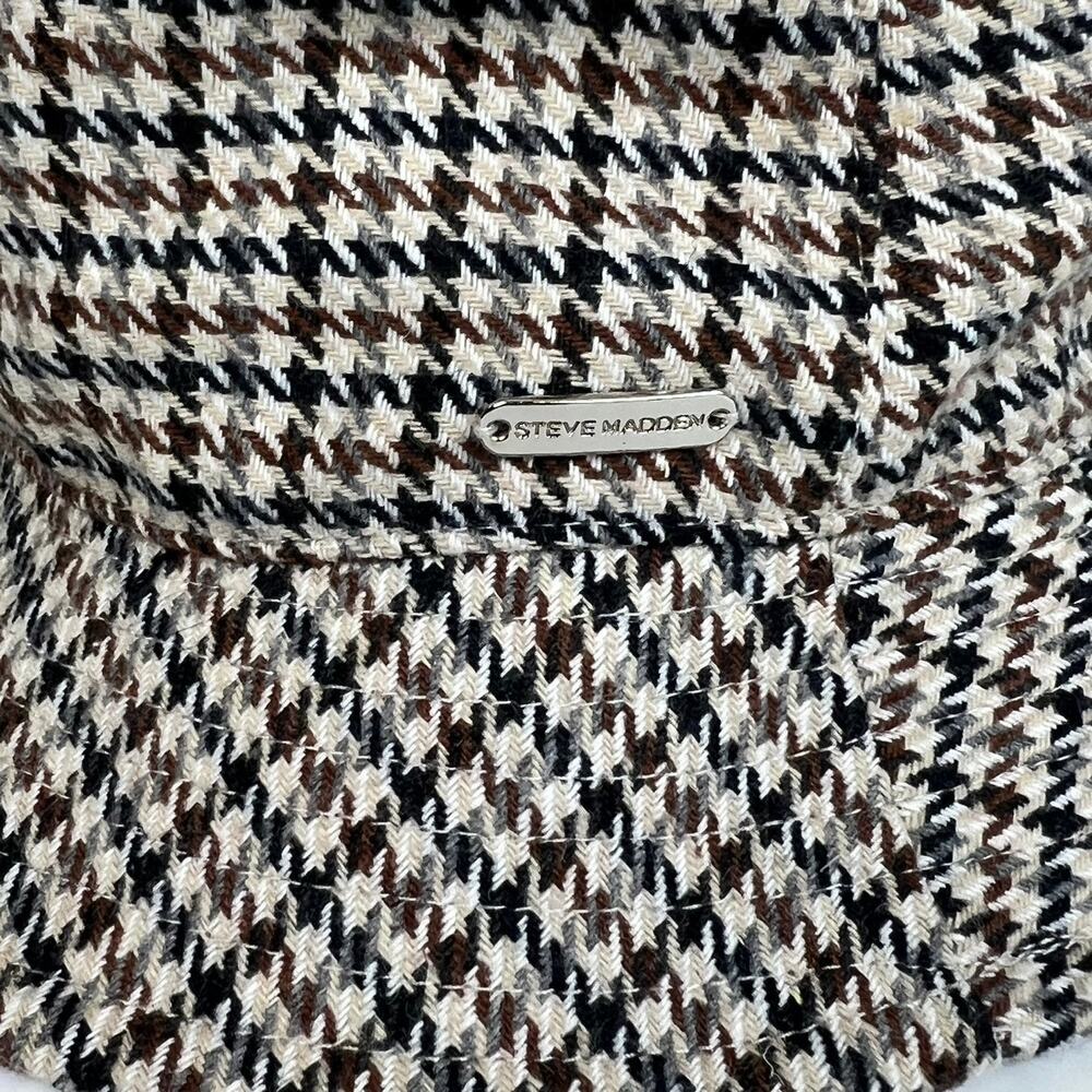 Steve Madden Plaid Houndstooth Bucket Hat - Picture 10 of 10